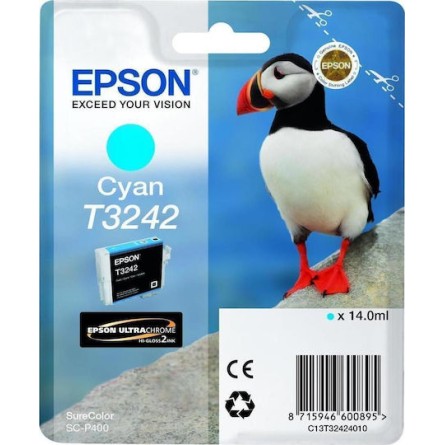 Epson T3242 Γνήσιο Μελάνι Εκτυπωτή InkJet Κυανό (C13T32424010)