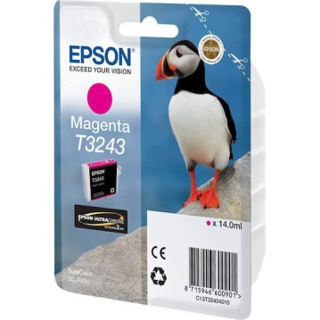 Epson T3243 Γνήσιο Μελάνι Εκτυπωτή InkJet Ματζέντα (C13T32434010)
