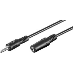 Goobay Καλώδιο 3.5mm male - 3.5mm female Μαύρο 2m (50431)