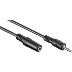 Goobay Καλώδιο 3.5mm male - 3.5mm female Μαύρο 2m (50431)