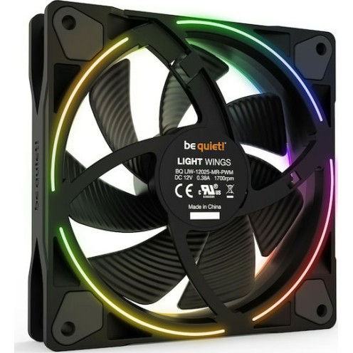 Be Quiet Light Wings Case Fan 120mm με ARGB Φωτισμό και Σύνδεση 4-Pin PWM