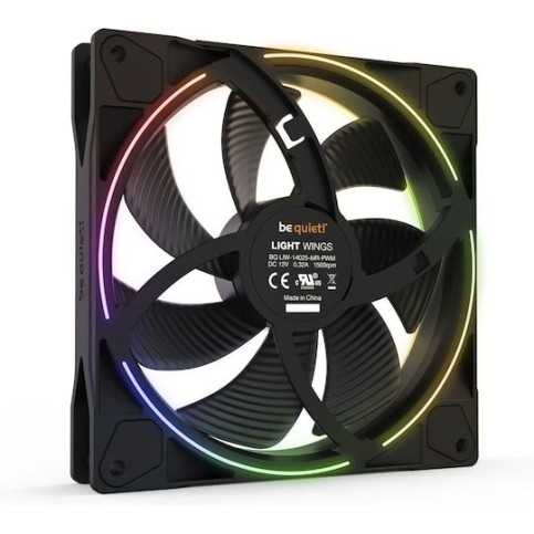 Be Quiet Light Wings Case Fan 140mm με ARGB Φωτισμό και Σύνδεση 4-Pin PWM