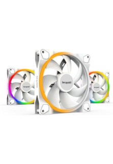 Be Quiet Light Wings High Speed Case Fan 140mm με Λευκό Φωτισμό και Σύνδεση 4-Pin PWM 3τμχ Λευκό