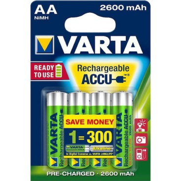 Varta Recharge Accu Power Επαναφορτιζόμενες Μπαταρίες AA Ni-MH 2600mAh 1.2V 4τμχ