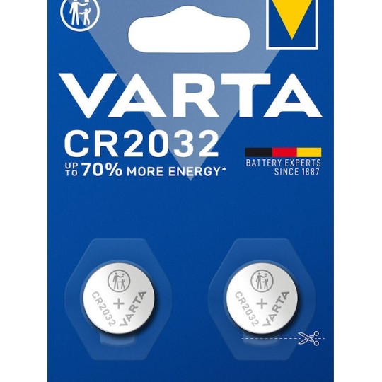 Varta Μπαταρίες Λιθίου Ρολογιών CR2032 2τμχ