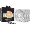 Be Quiet Light Wings LX Case Fan 140mm με ARGB Φωτισμό και Σύνδεση 3-Pin / 4-Pin PWM 3τμχ Λευκό