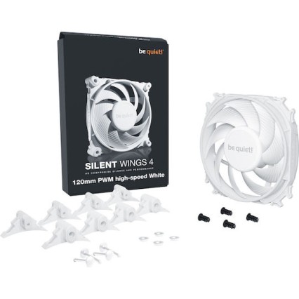 Be Quiet Silent Wings 4 Case Fan 120mm με Σύνδεση 4-Pin PWM Λευκό