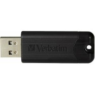 Verbatim PinStripe 64GB USB 3.0 Stick Μαύρο