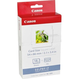 Canon KC-18IS Φωτογραφικό Χαρτί 54x86 για Εκτυπωτές Θερμικής Εξάχνωσης/Μεταφοράς 18 Φύλλα