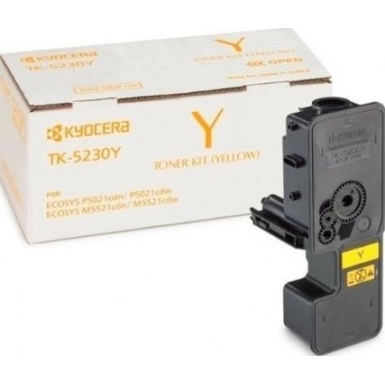 Kyocera TK-5230Y Γνήσιο Toner Laser Εκτυπωτή Κίτρινο High Capacity 2200 Σελίδων (1T02R9ANL0)