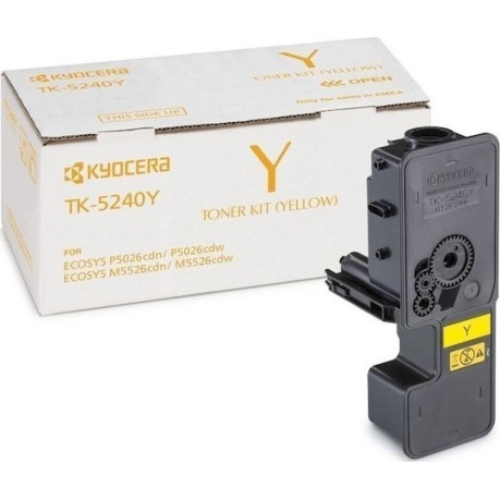 Kyocera TK-5240Y Γνήσιο Toner Laser Εκτυπωτή Κίτρινο 3000 Σελίδων (1T02R7ANL0)