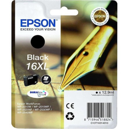 Epson 16XL Γνήσιο Μελάνι Εκτυπωτή InkJet Μαύρο (C13T16314010 C13T16314012)