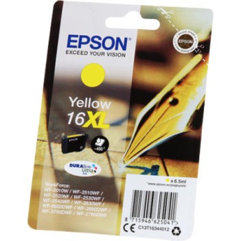Epson 16XL Γνήσιο Μελάνι Εκτυπωτή InkJet Κίτρινο (C13T16344010 C13T16344012)