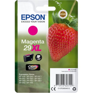 Epson 29XL Γνήσιο Μελάνι Εκτυπωτή InkJet Ματζέντα (C13T29934010 C13T29934012)