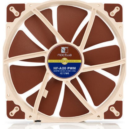 Noctua NF-A20 Case Fan 200mm με Σύνδεση 4-Pin PWM Καφέ