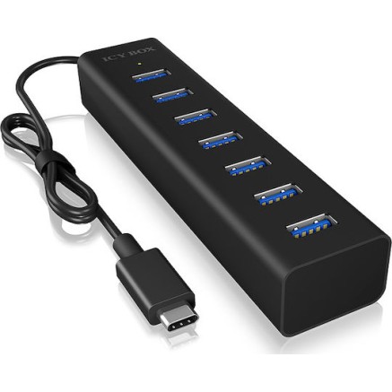 Icy Box USB 3.0 Hub 7 Θυρών με σύνδεση USB-C