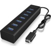 Icy Box USB 3.0 Hub 7 Θυρών με σύνδεση USB-C