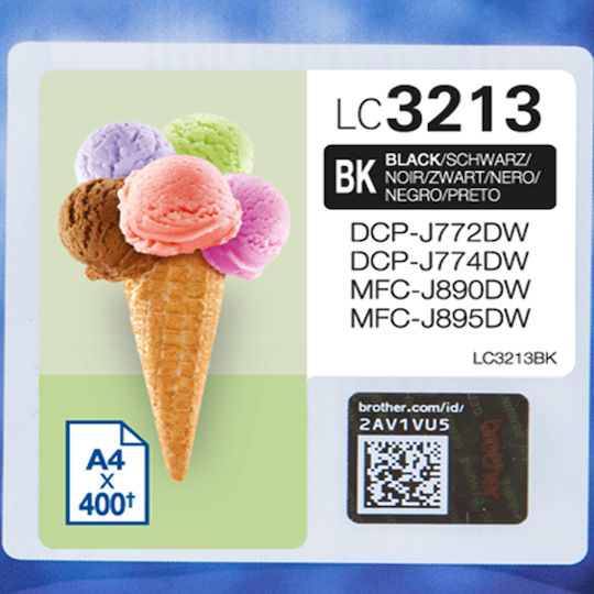 Brother LC-3213 Γνήσιο Μελάνι Εκτυπωτή InkJet Μαύρο (LC-3213BK)