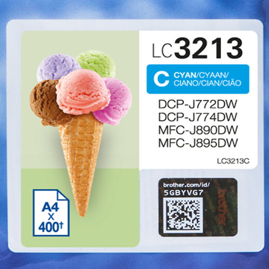 Brother LC-3213 Γνήσιο Μελάνι Εκτυπωτή InkJet Κυανό (LC-3213C)