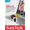 Sandisk Ultra Fit 32GB USB 3.1 Stick Μαύρο