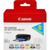 Canon PGI-550/CLI-551 Γνήσιο Πακέτο 6 Μελανιών Εκτυπωτή InkJet Γκρι / Κίτρινο / Κυανό / Ματζέντα / Μαύρο (6496B005)