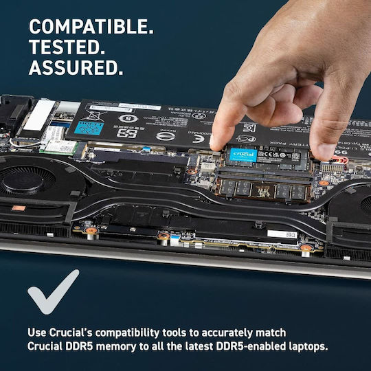 Crucial DDR5 με Module 1x8GB και Ταχύτητα 5600 για Laptop