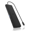 Icy Box USB-C Docking Station με HDMI/DisplayPort 4K PD Ethernet και σύνδεση 3 Οθονών Μαύρο (IB-DK2116-C)