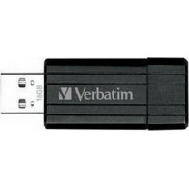 Verbatim PinStripe 16GB USB 2.0 Stick Μαύρο