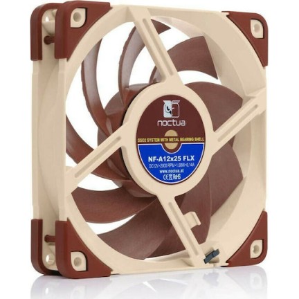 Noctua NF-A12X25 FLX Case Fan 120mm με Σύνδεση 3-Pin Καφέ