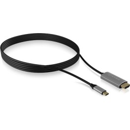 Icy Box HDMI 1.3 Cable HDMI male - USB-C male 1.8m Μαύρο