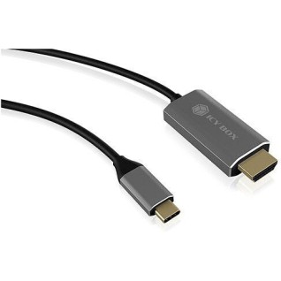 Icy Box HDMI 1.3 Cable HDMI male - USB-C male 1.8m Μαύρο