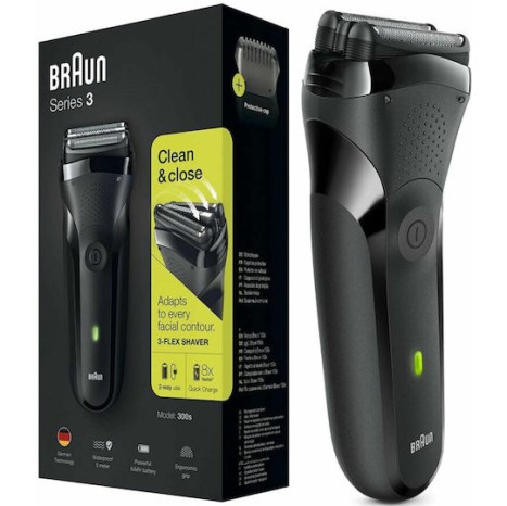 Braun Series 3 300S Περιστρεφόμενη Ξυριστική Μηχανή Προσώπου Επαναφορτιζόμενη