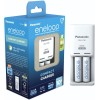 Panasonic Eneloop Compact BQ-CC50 Φορτιστής 2 Μπαταριών Ni-MH Μεγέθους AA Σετ με 2x AA 2000mAh σε Λευκό χρώμα