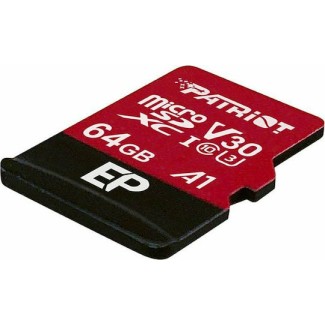 Patriot EP Series microSDXC 64GB Class 10 U3 V30 A1 UHS-I με αντάπτορα