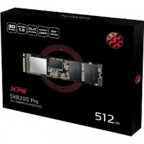 Adata XPG SX8200 Pro SSD 512GB M.2 NVMe PCI Express 3.0 ASX8200PNP-512GT-C