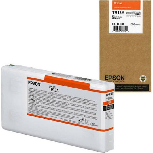 Epson Γνήσιο Μελάνι Εκτυπωτή InkJet Πορτοκαλί (C13T913A00)