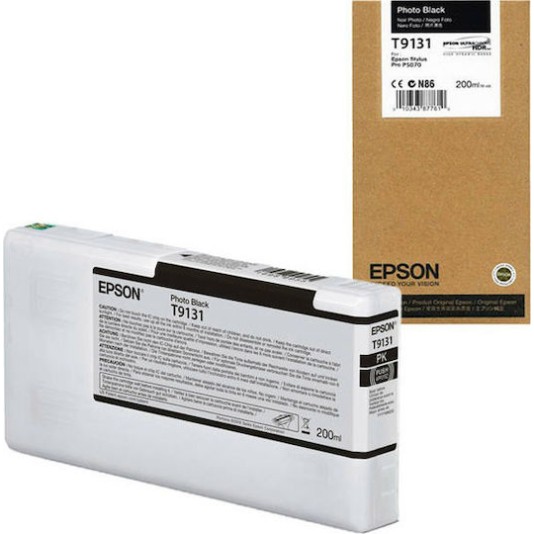 Epson T9131 Γνήσιο Μελάνι Εκτυπωτή InkJet Photo Μαύρο (C13T913100)