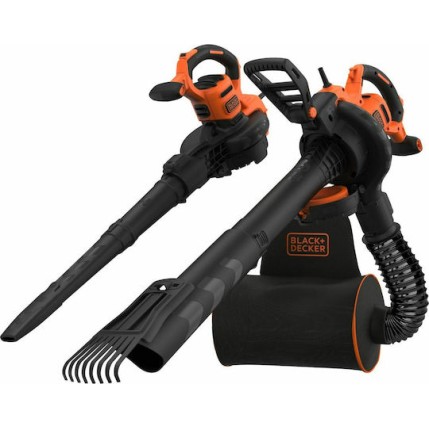 Black & Decker -QS Φυσητήρας / Απορροφητήρας Χειρός Ηλεκτρικός 3000W με Ρύθμιση Έντασης & Μέγιστη Ταχύτητα Αέρα 404km/h