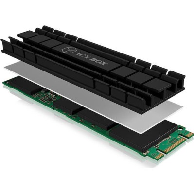 Icy Box Heat Sink for M.2 2280 SSD Ψύξη Μ.2 SSD Μαύρο