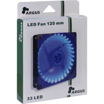 Inter-Tech L-12025 Case Fan με Μπλε Φωτισμό και Σύνδεση 3-Pin / 4-Pin Molex Μπλε