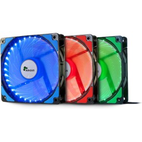 Inter-Tech L-12025 Case Fan με Μπλε Φωτισμό και Σύνδεση 3-Pin / 4-Pin Molex Μπλε