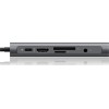 Icy Box USB-C Docking Station με HDMI 4K PD Ethernet και σύνδεση 2 Οθονών Γκρι (IB-DK4040-CPD)