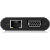 Icy Box USB-C Docking Station με HDMI 4K PD Ethernet και σύνδεση 2 Οθονών Γκρι (IB-DK4040-CPD)