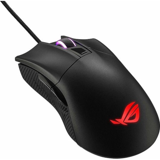 Asus ROG Gladius II Core RGB Gaming Ποντίκι 6200 DPI Μαύρο