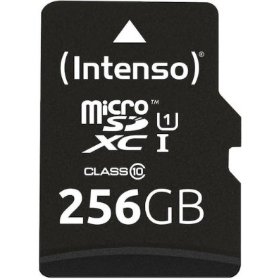 Intenso Premium microSDXC 256GB Class 10 U1 UHS-I με αντάπτορα