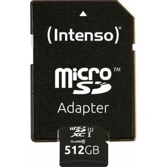 Intenso Premium microSDXC 512GB Class 10 U1 UHS-I με αντάπτορα