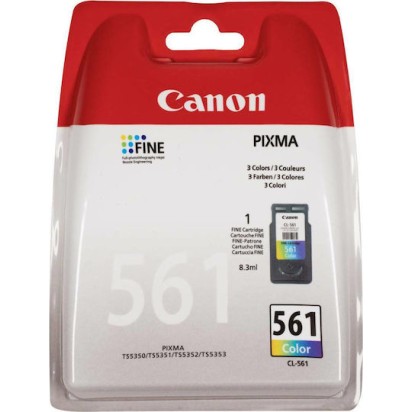 Canon CL-561 Γνήσιο Μελάνι Εκτυπωτή InkJet Πολλαπλό (Color) (3731C001)