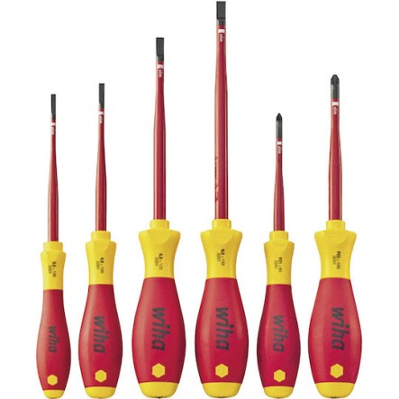 Wiha Σετ 6 Κατσαβίδια Ηλεκτρολόγου Softfinish Electric Slimfix
