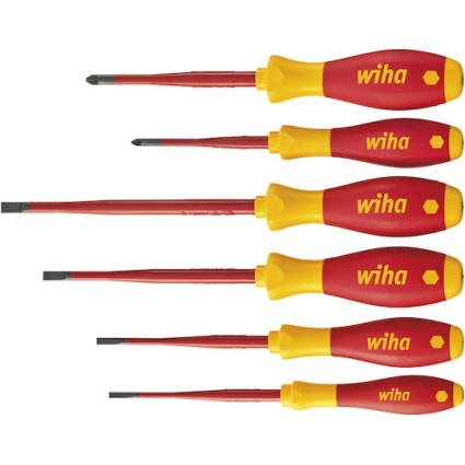 Wiha Σετ 6 Κατσαβίδια Ηλεκτρολόγου Softfinish Electric Slimfix