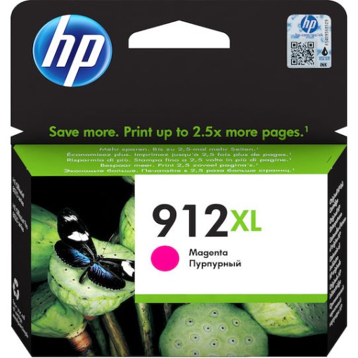 HP 912XL Γνήσιο Μελάνι Εκτυπωτή InkJet Ματζέντα (3YL82AE)